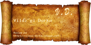 Világi Dorka névjegykártya